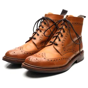 1880 'Bedale' Tan Brown Leather Boots UK 8 G