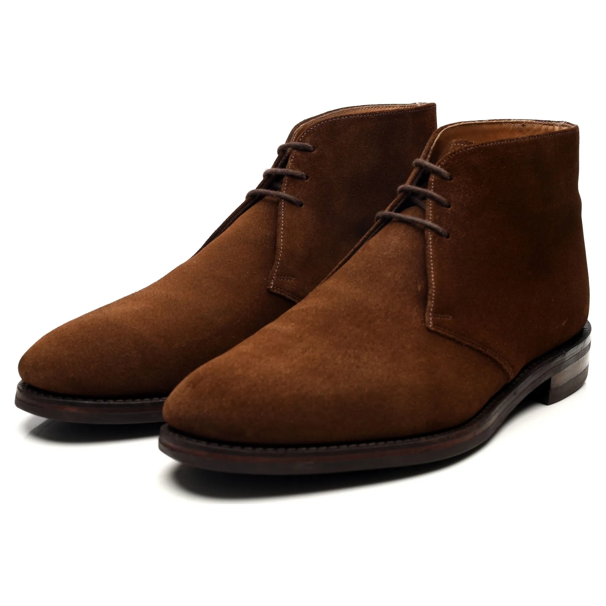 1880 'Kempton' Brown Suede Chukka Boots UK 10.5 F