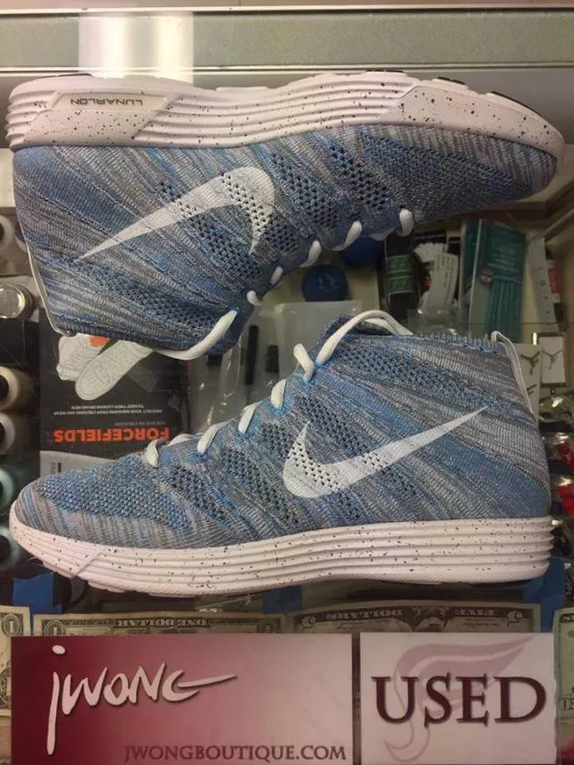 2013 Nike Lunar Flyknit Chukka HTM Blue Glow