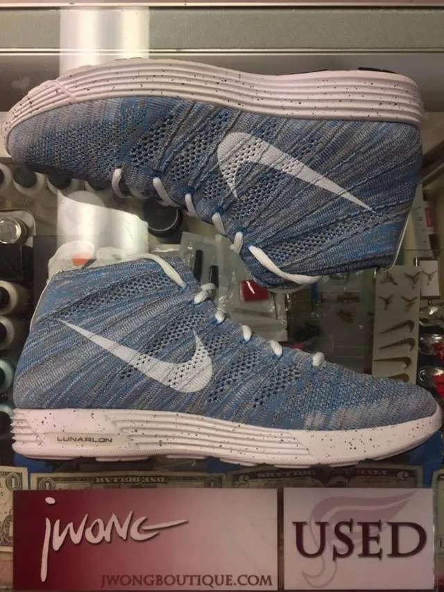 2013 Nike Lunar Flyknit Chukka HTM Blue Glow