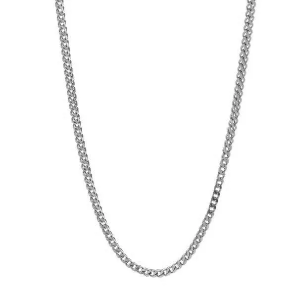 2.5mm WHITE gold Franco Box Chain