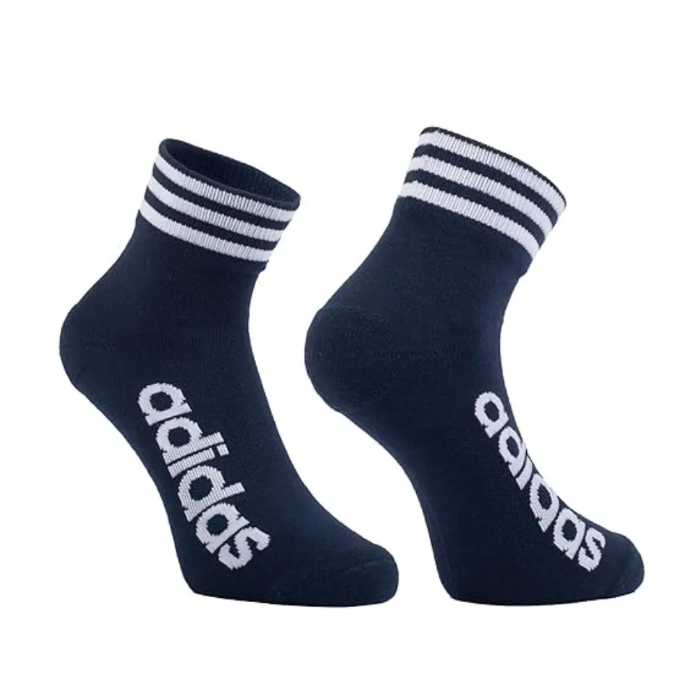 Adidas Men's Heel Toe Terry Ankle Socks (Black/Light Grey/Colligative Navy)