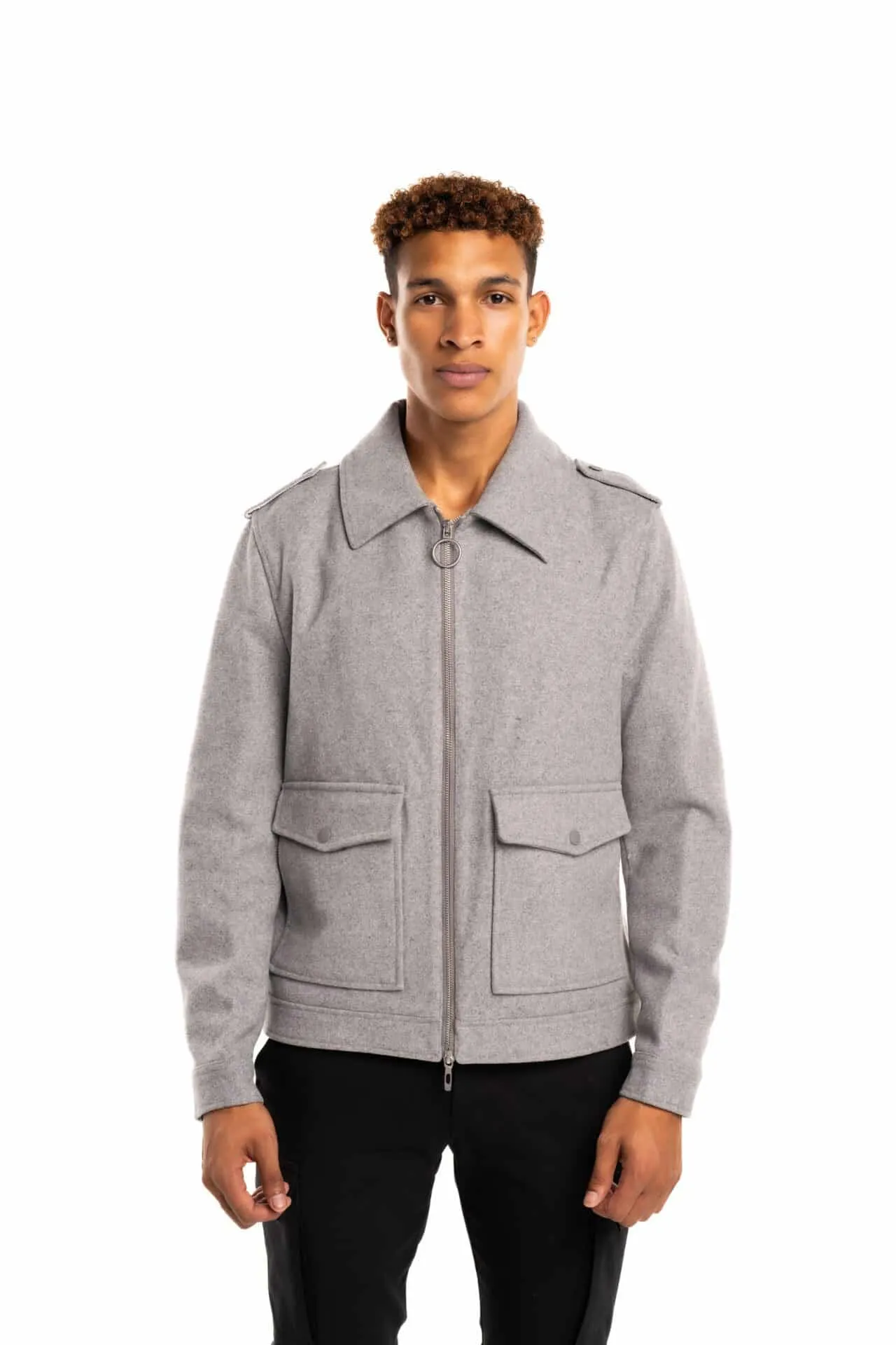 AM Coat Regular Fit In Melton Woo MMCO00817-FA500064-9013