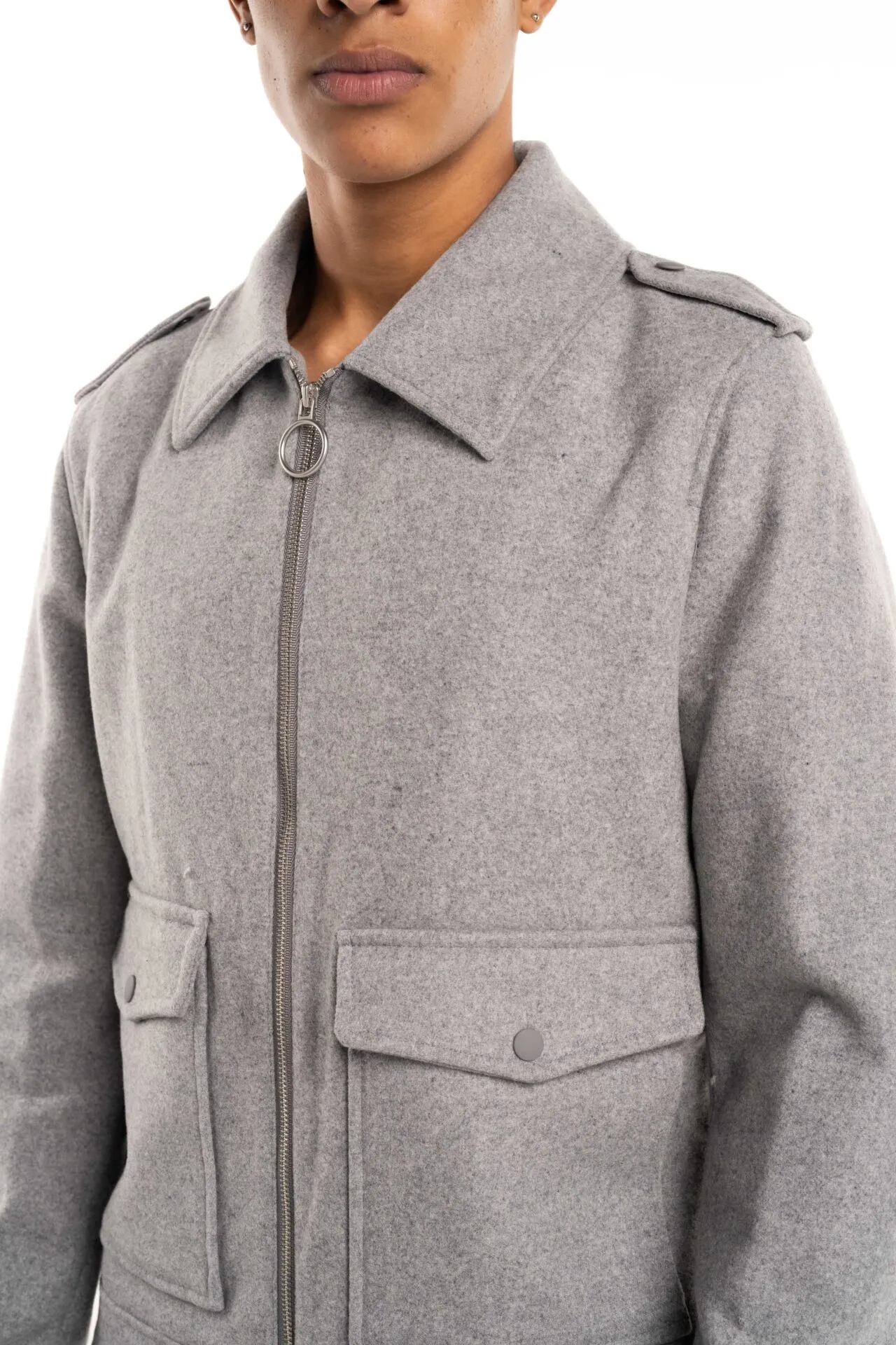 AM Coat Regular Fit In Melton Woo MMCO00817-FA500064-9013