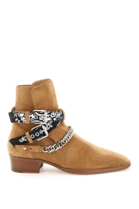 Amiri Bandana Buckle Boots   Beige