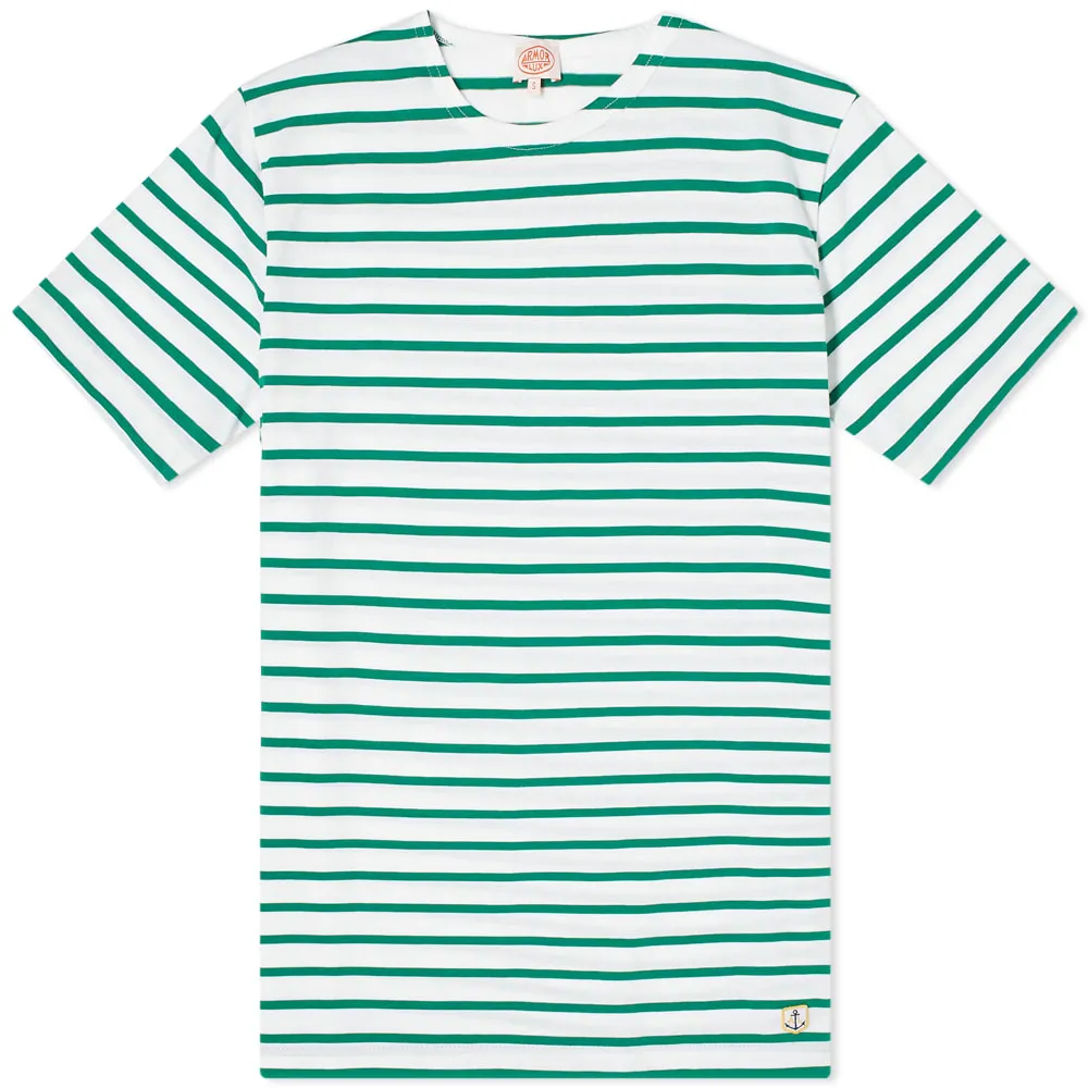 Armor-Lux 73842 Mariniere T-ShirtWhite & Green