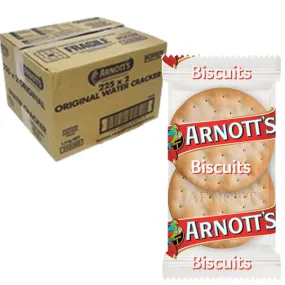 Arnotts Water Crackers Portion Individual Wrap 225 Packs Carton Bulk Box