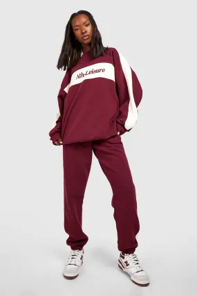 Ath Leisure Color Block Sweater Tracksuit