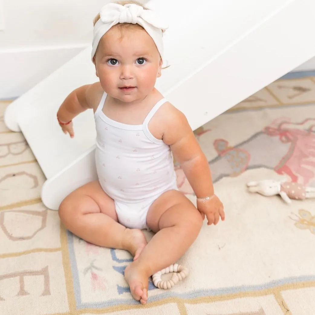 Bebe Bella White/Mauve Baby Undershirts With Cherry Print