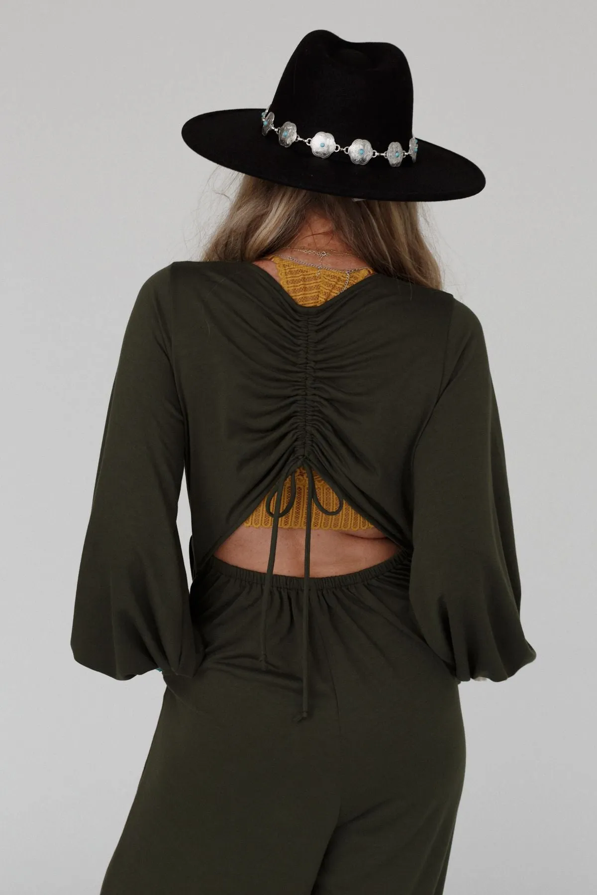 Best Intentions Long Sleeve Jumpsuit - Olive