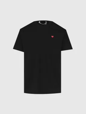 BLACK SMALL HEART SHORT SLEEVE TEE