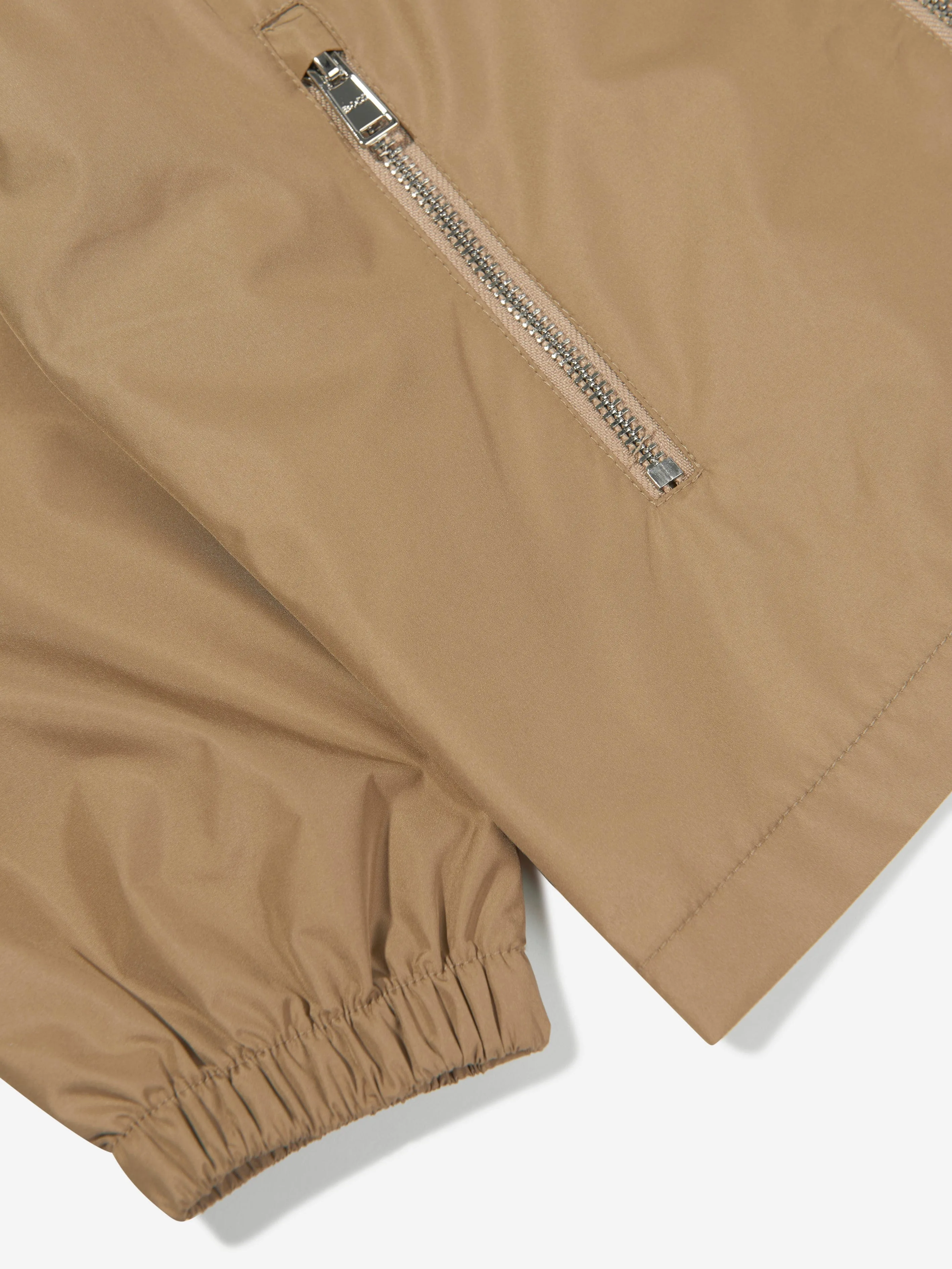 BOSS Boys Hooded Windbreaker in Beige