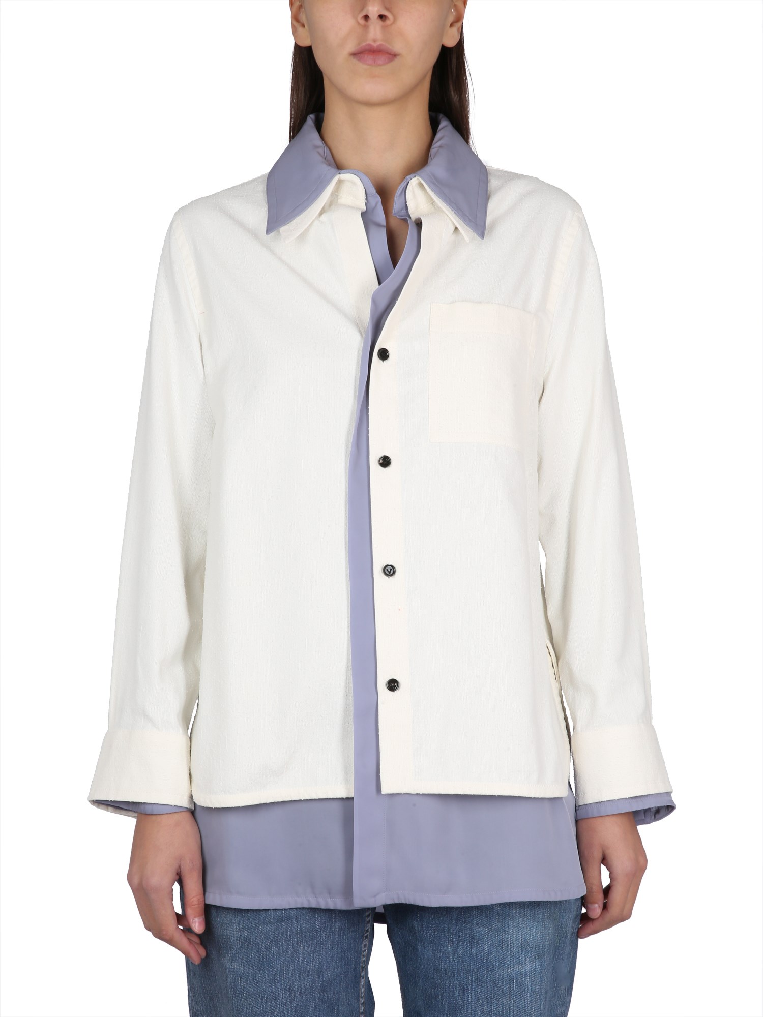 BOTTEGA VENETA    DOUBLE LAYER COTTON SHIRT