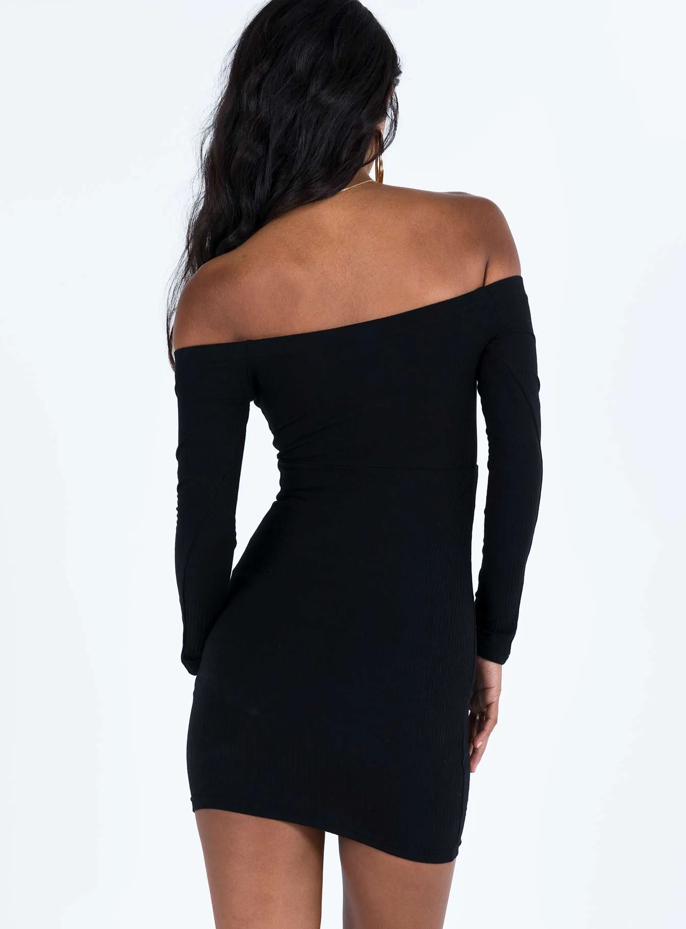 Bovey Long Sleeve Mini Dress Black