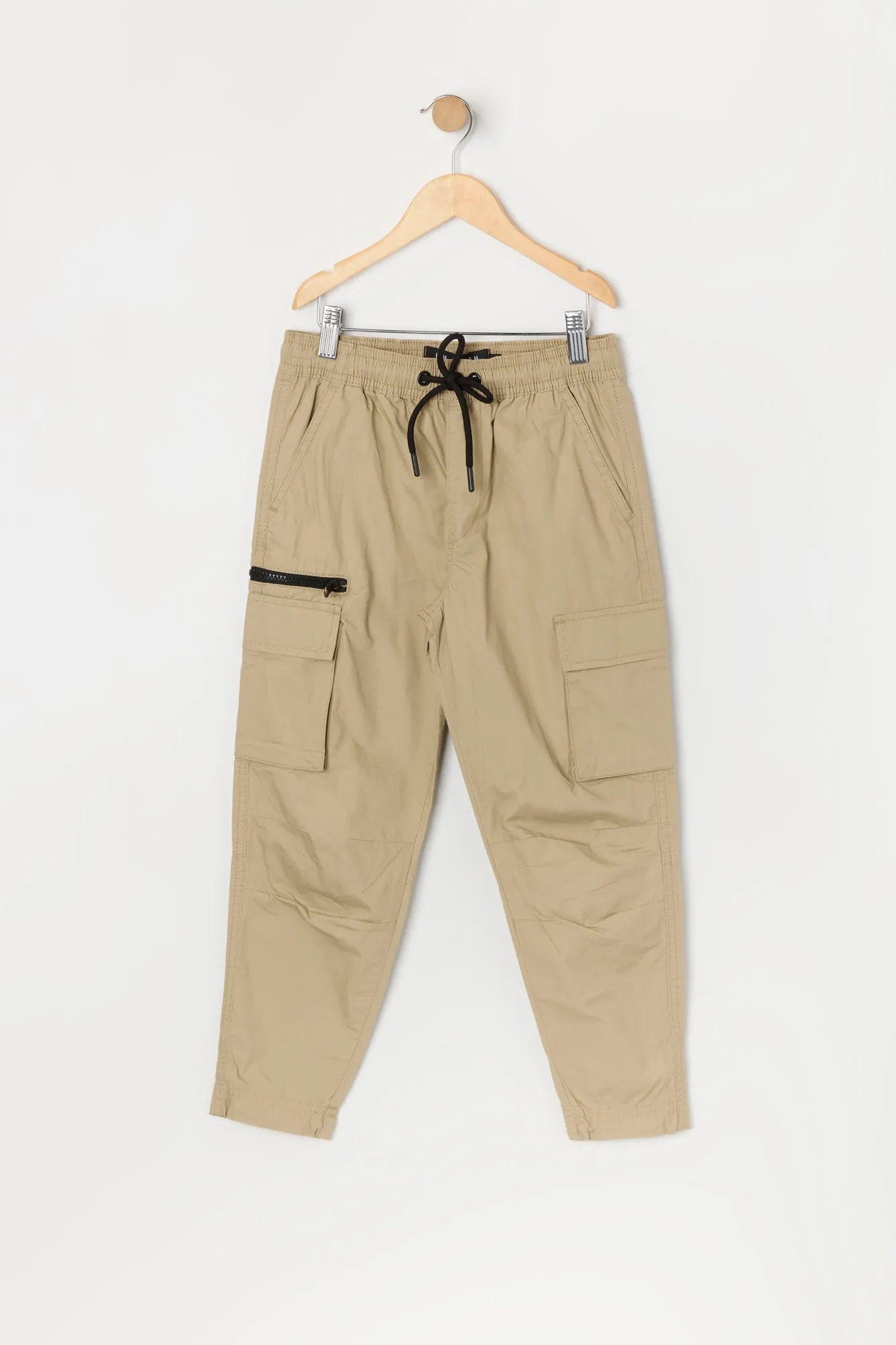 Boys Zipper Parachute Cargo Pant