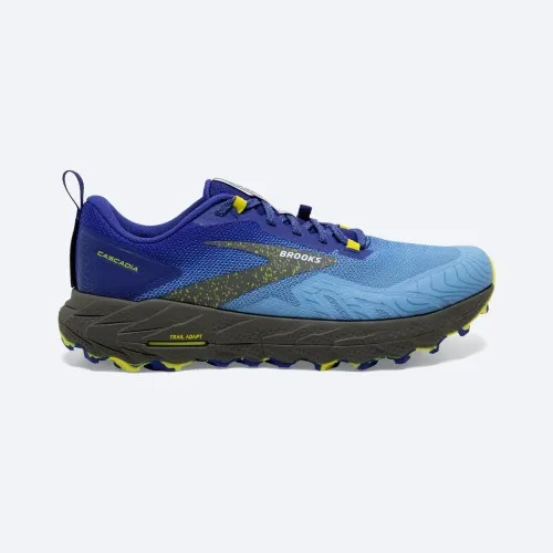 Brooks Cascadia 17 Blue / Surf / Sulphur  Find out why the Cascadia has been loved by trail runners for years. The new men's Cas