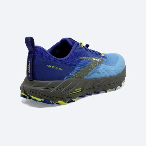 Brooks Cascadia 17 Blue / Surf / Sulphur  Find out why the Cascadia has been loved by trail runners for years. The new men's Cas