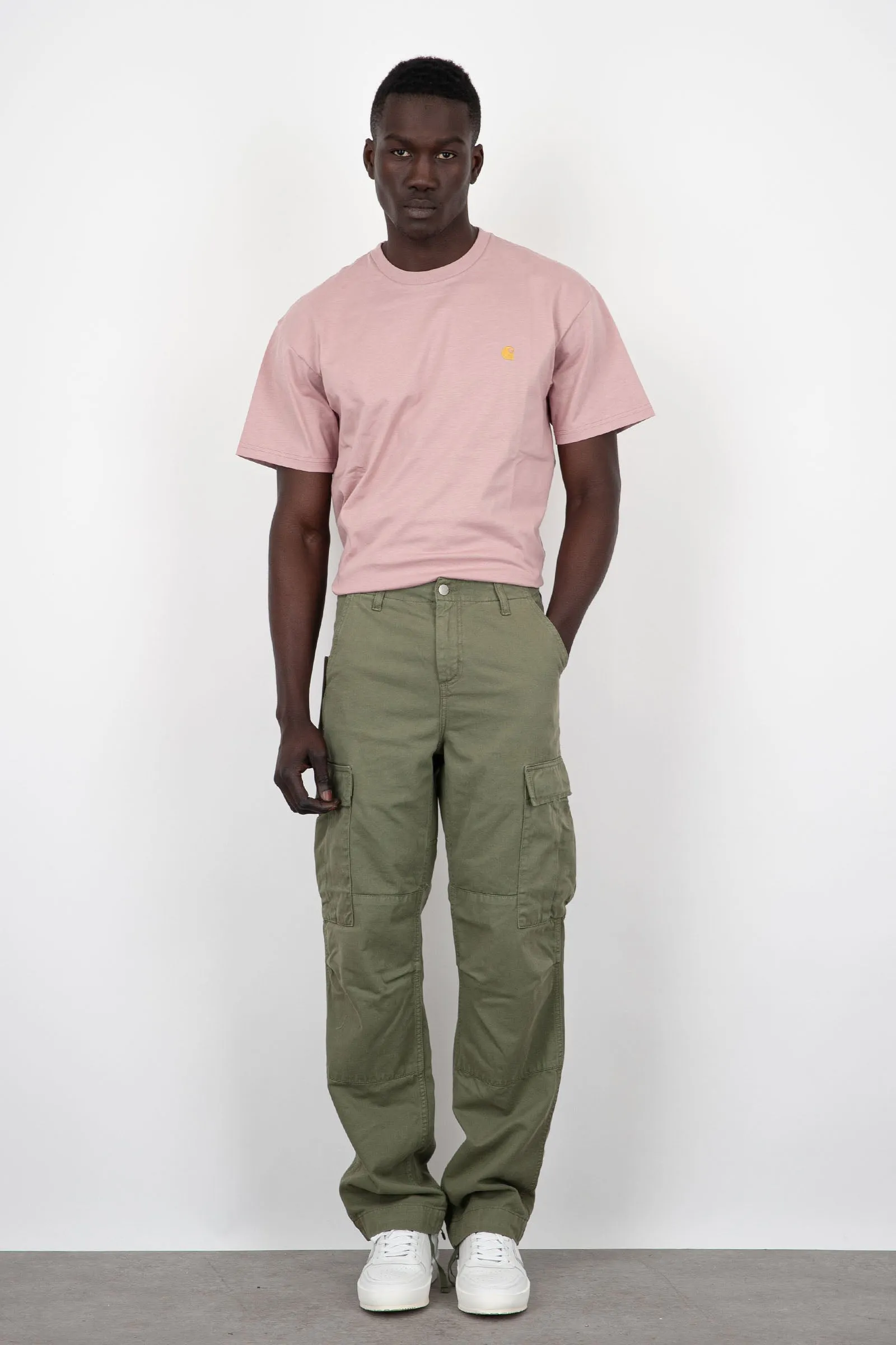 Carhartt WIP Pantalone Regular Cargo Cotone Verde