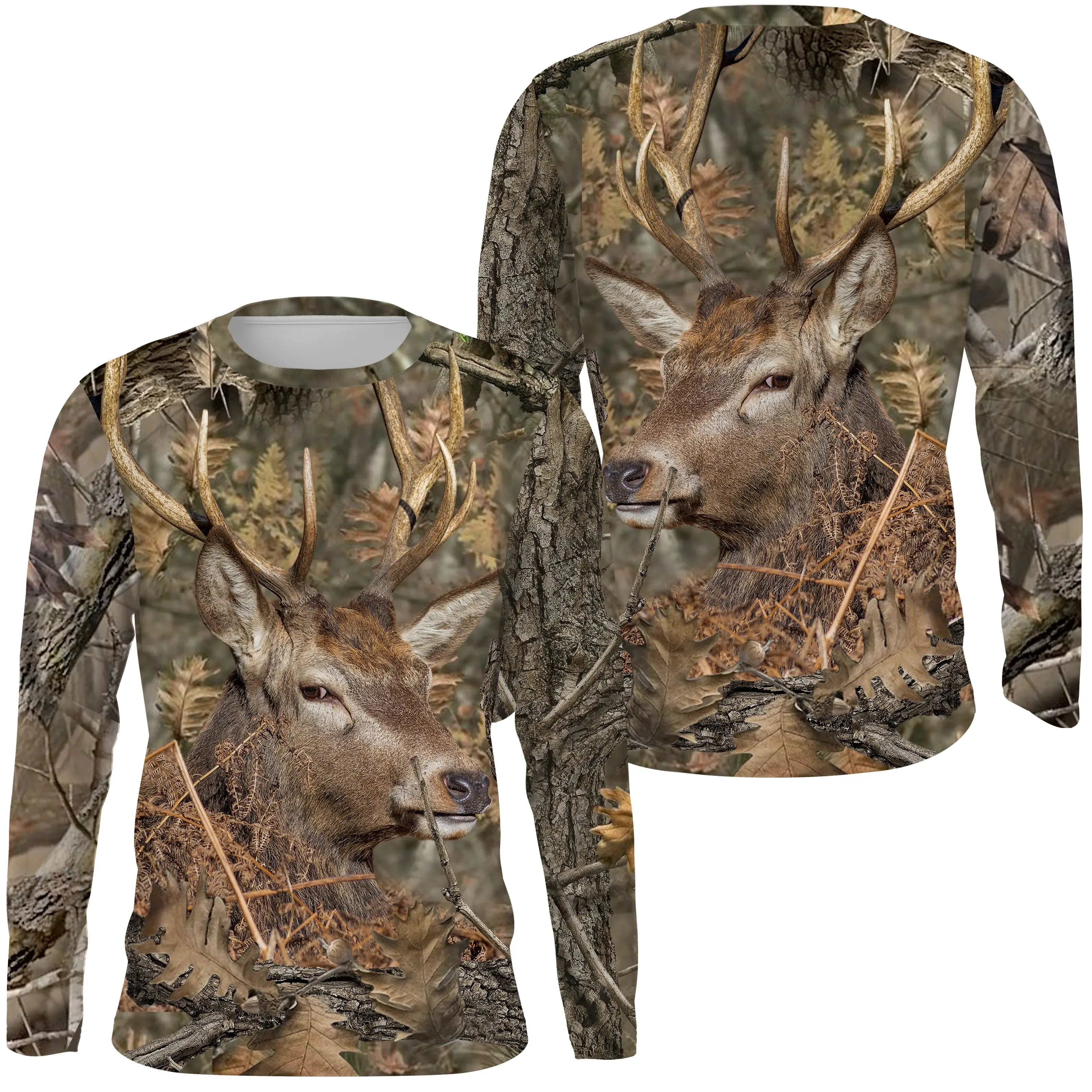 Chasse au Cerf, T shirt Chasseur, Camouflage, Vêtements Chasse - CTS24052224