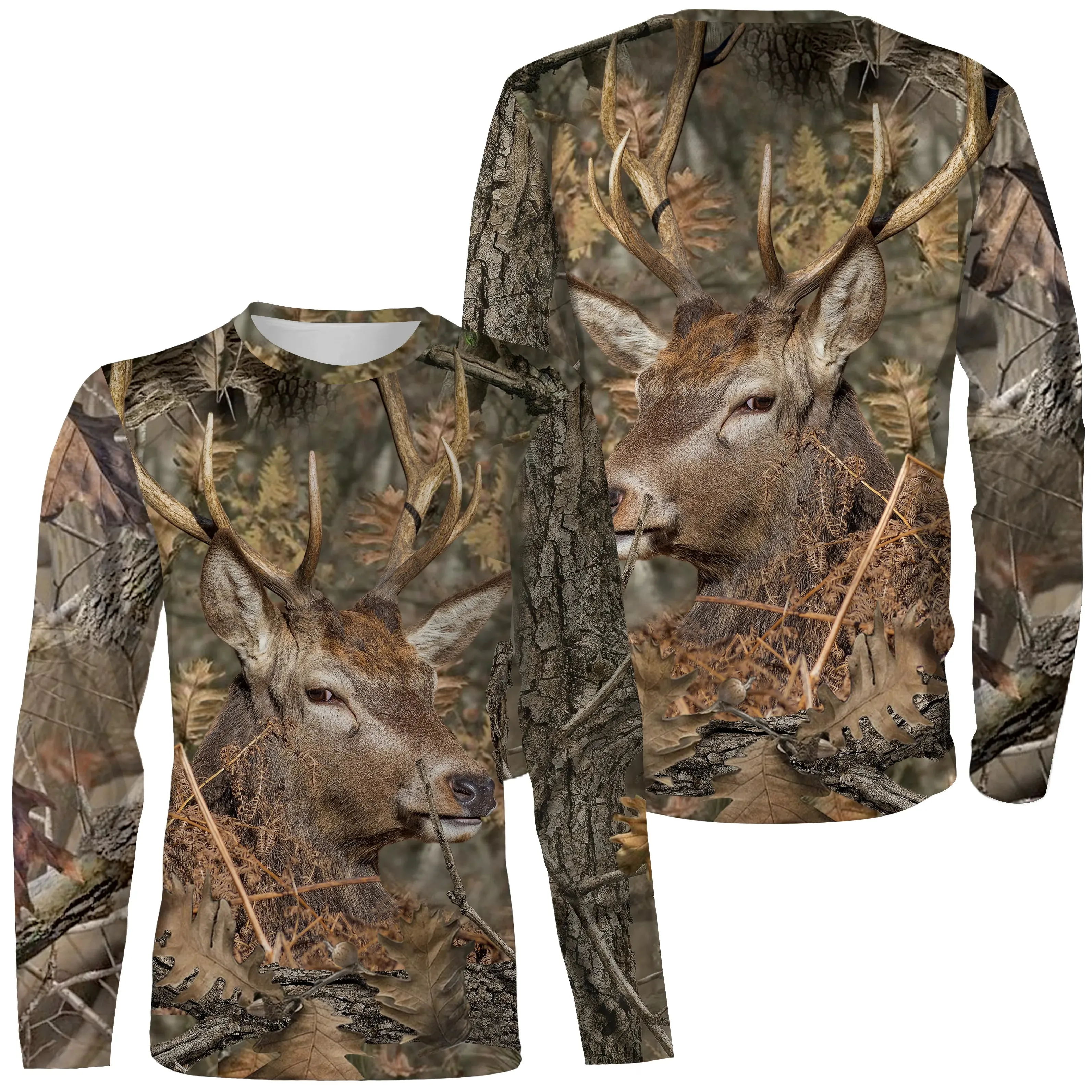 Chasse au Cerf, T shirt Chasseur, Camouflage, Vêtements Chasse - CTS24052224