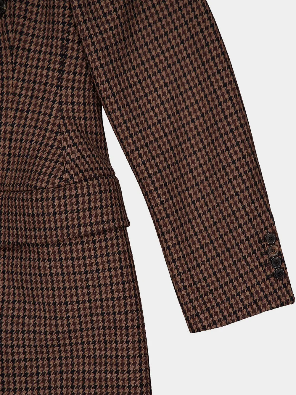 Checked Double-Breasted Coat