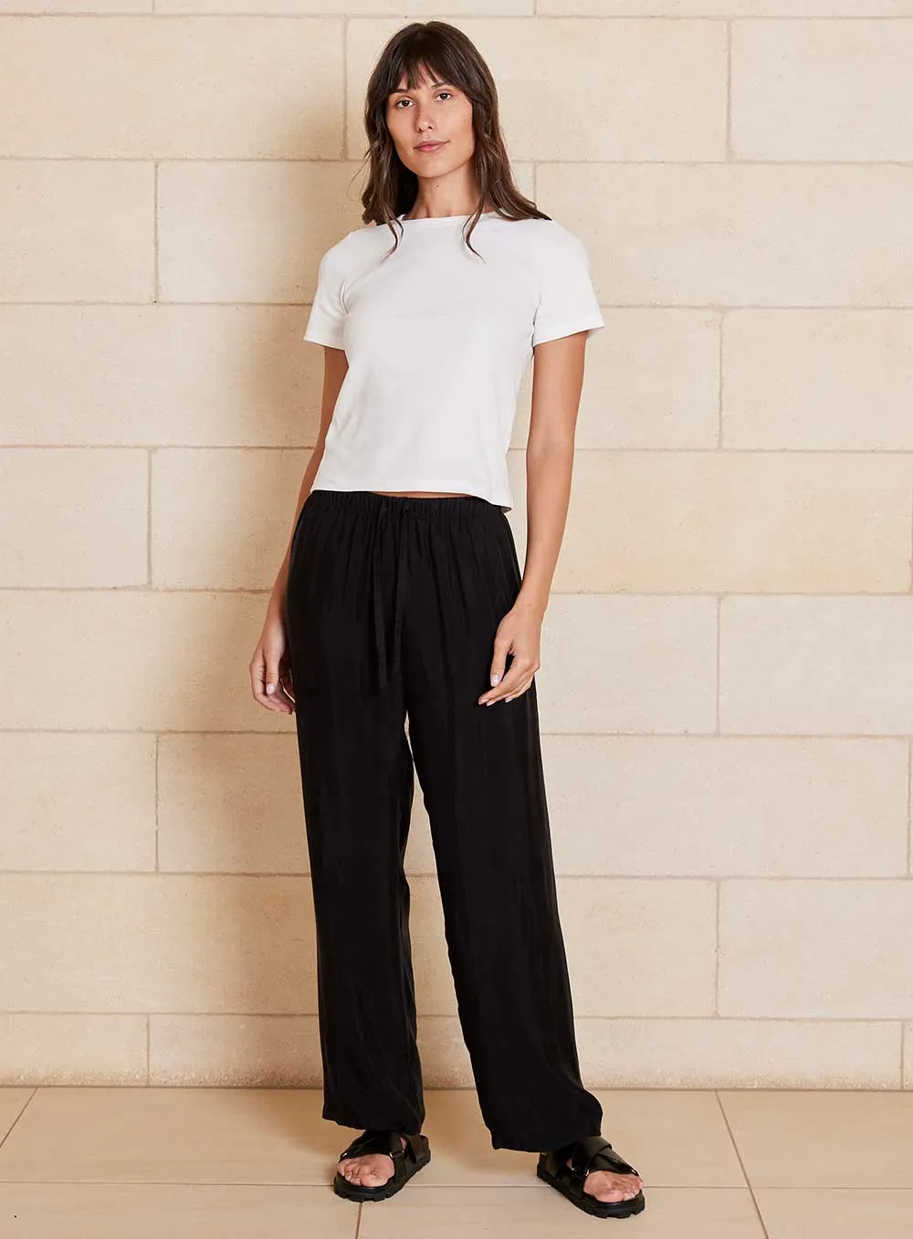 Chloe Cupro Pant-Black