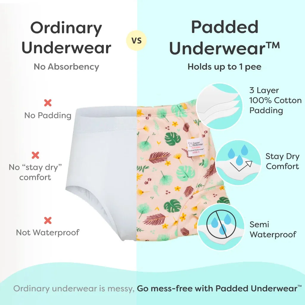 Choose Print and Size for Second Padded Underwear - Pack of 3