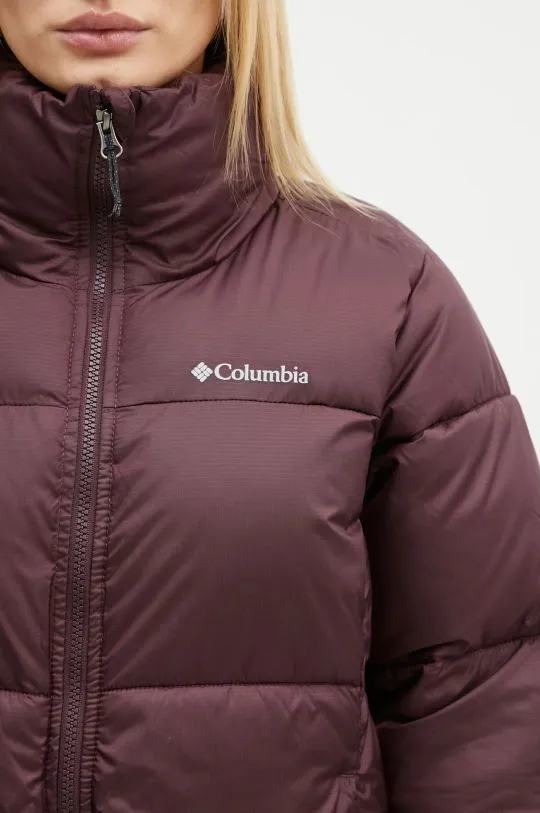 Columbia jacket Puffect women's maroon color 2090291