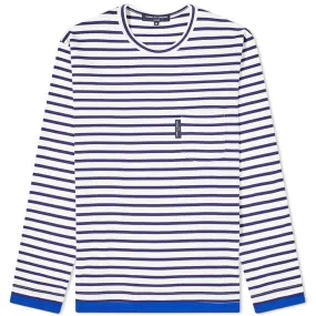 Comme Des Garcons Homme Long Sleeve Stripe T-ShirtNavy, White & Blue