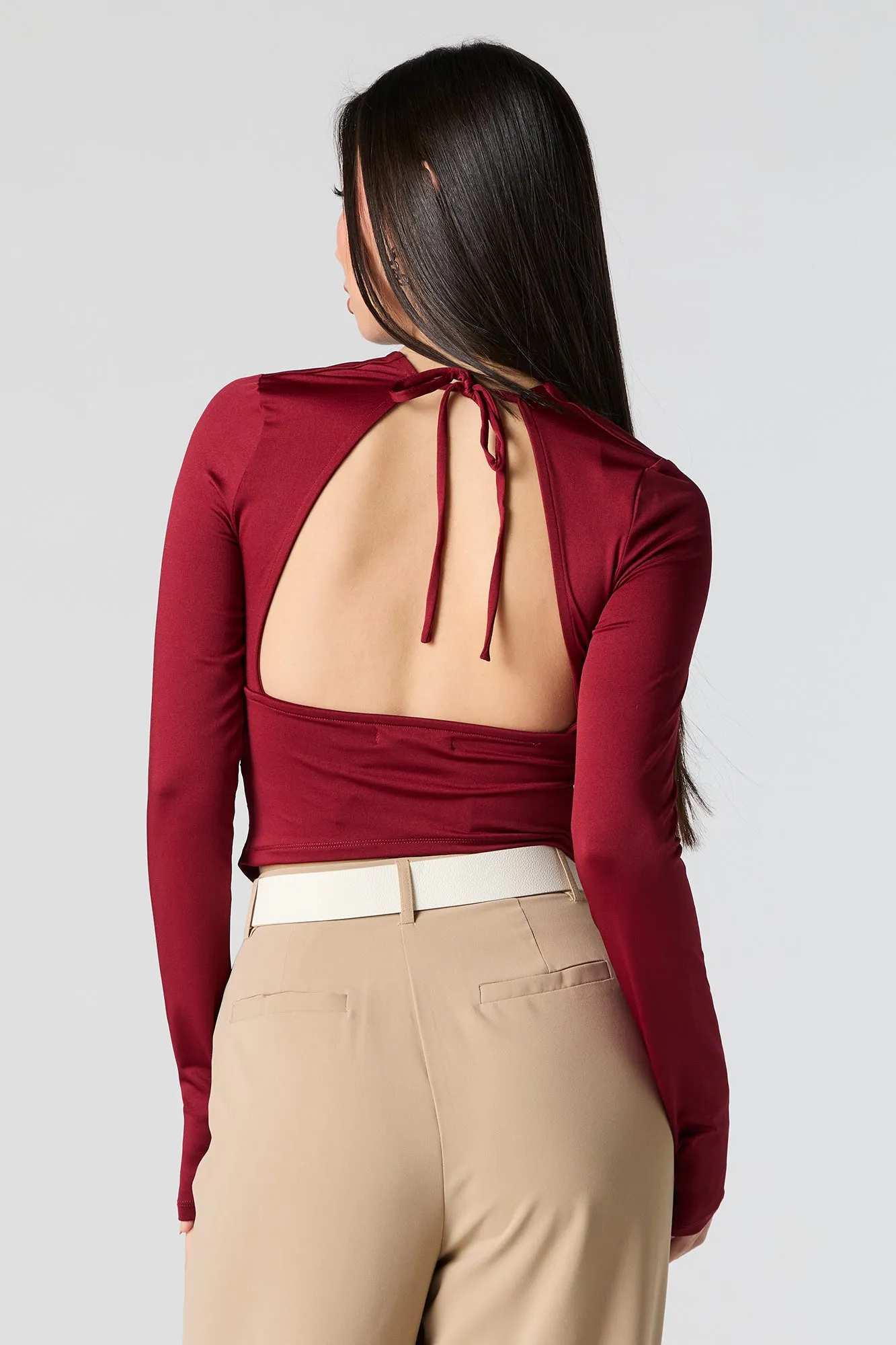 Contour Ruched Long Sleeve Top