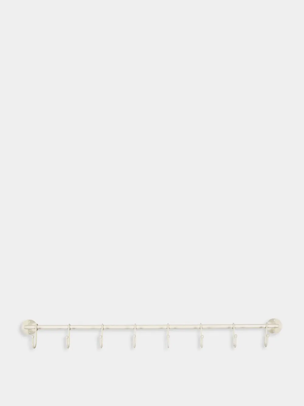 Cream Iron Coat Rack with 8 Hooks