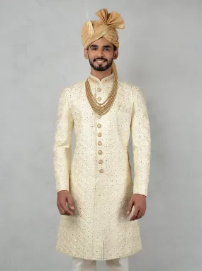 Cream Sherwani | Azania