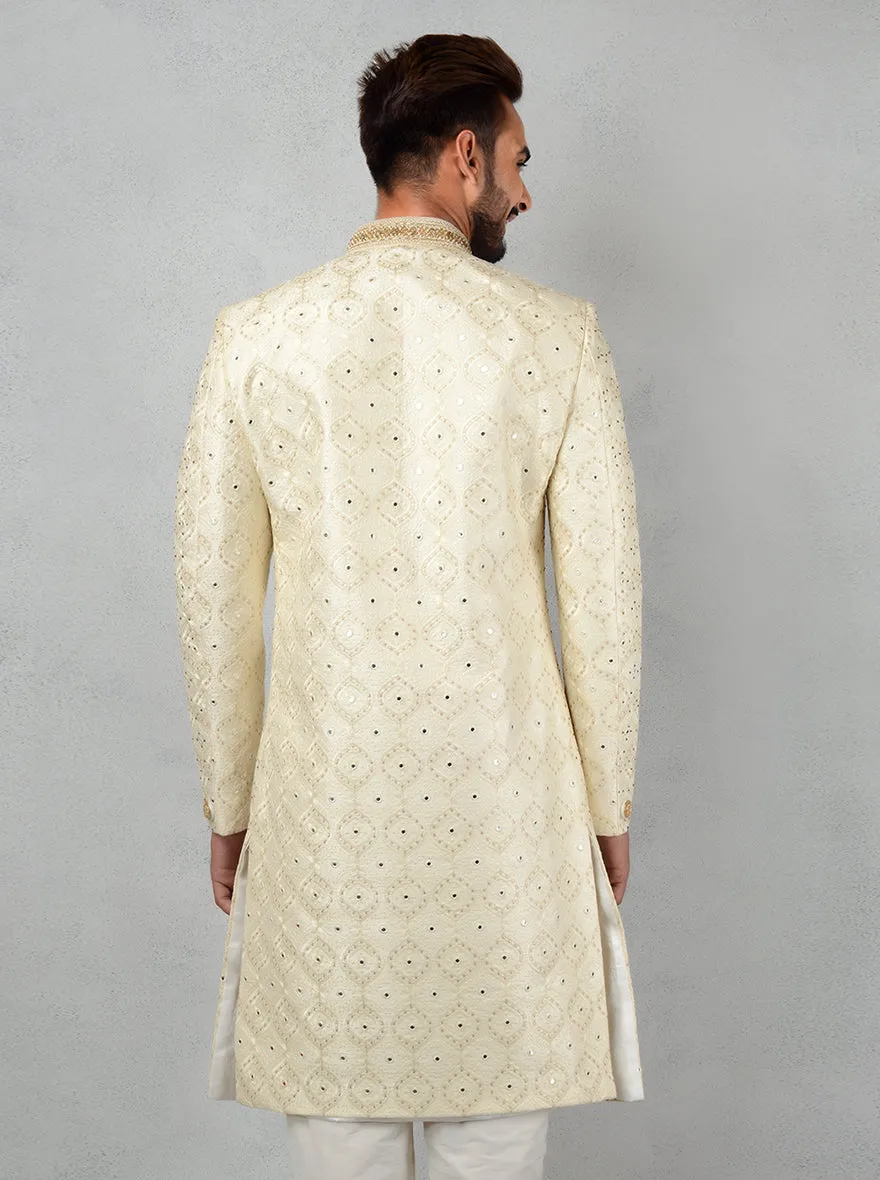 Cream Sherwani | Azania