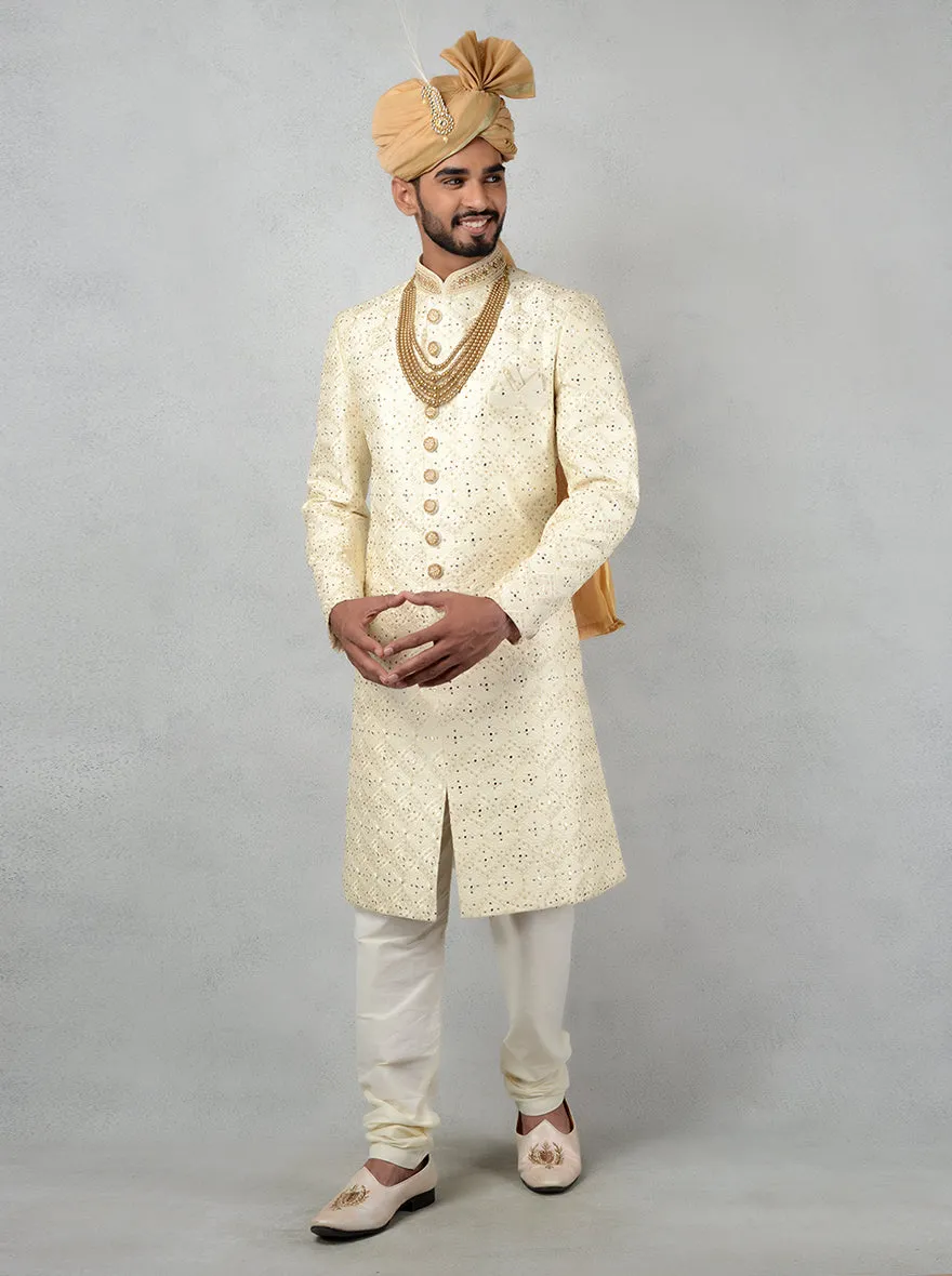 Cream Sherwani | Azania