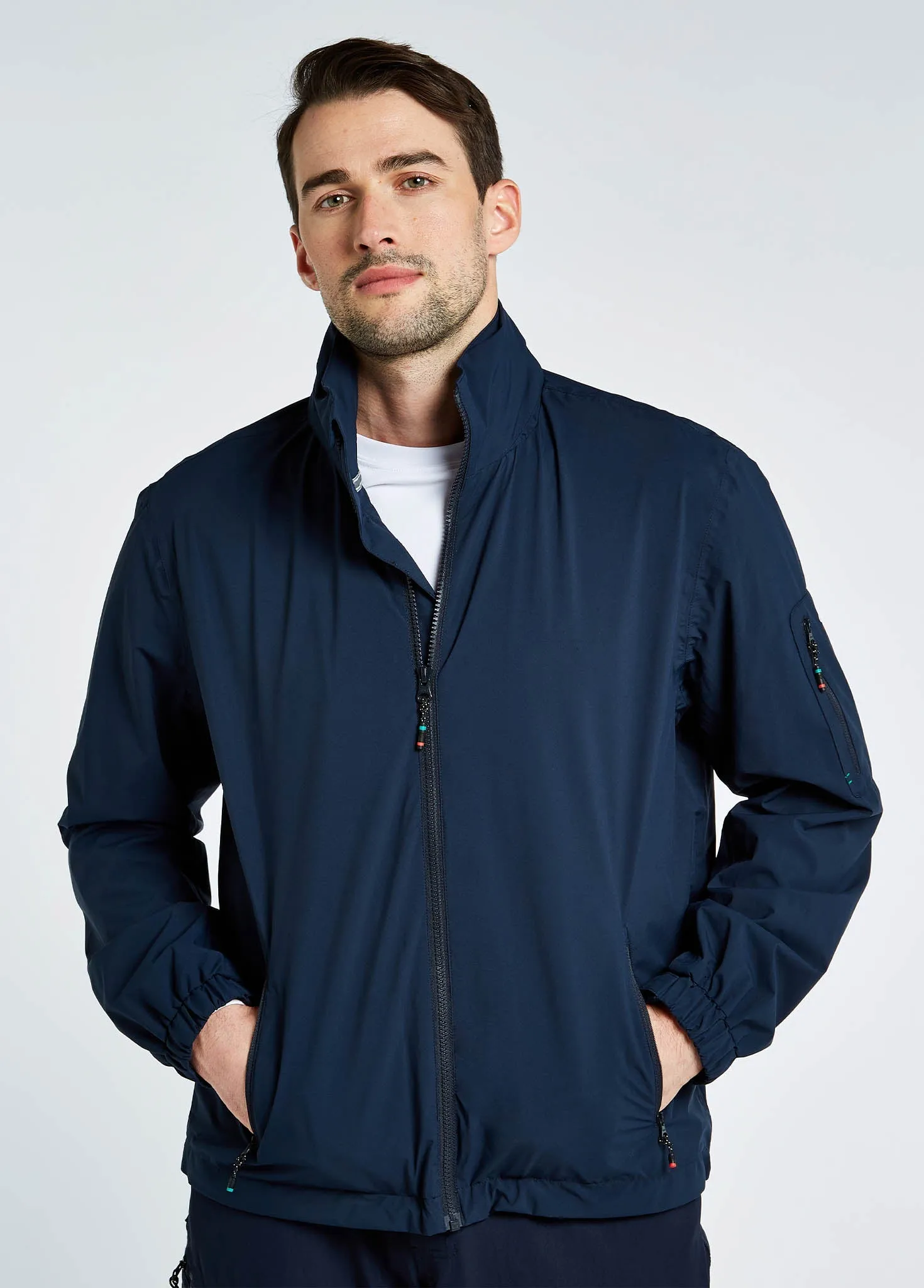 Croatia Men's Fleece-lined Crew Jacket - Navy