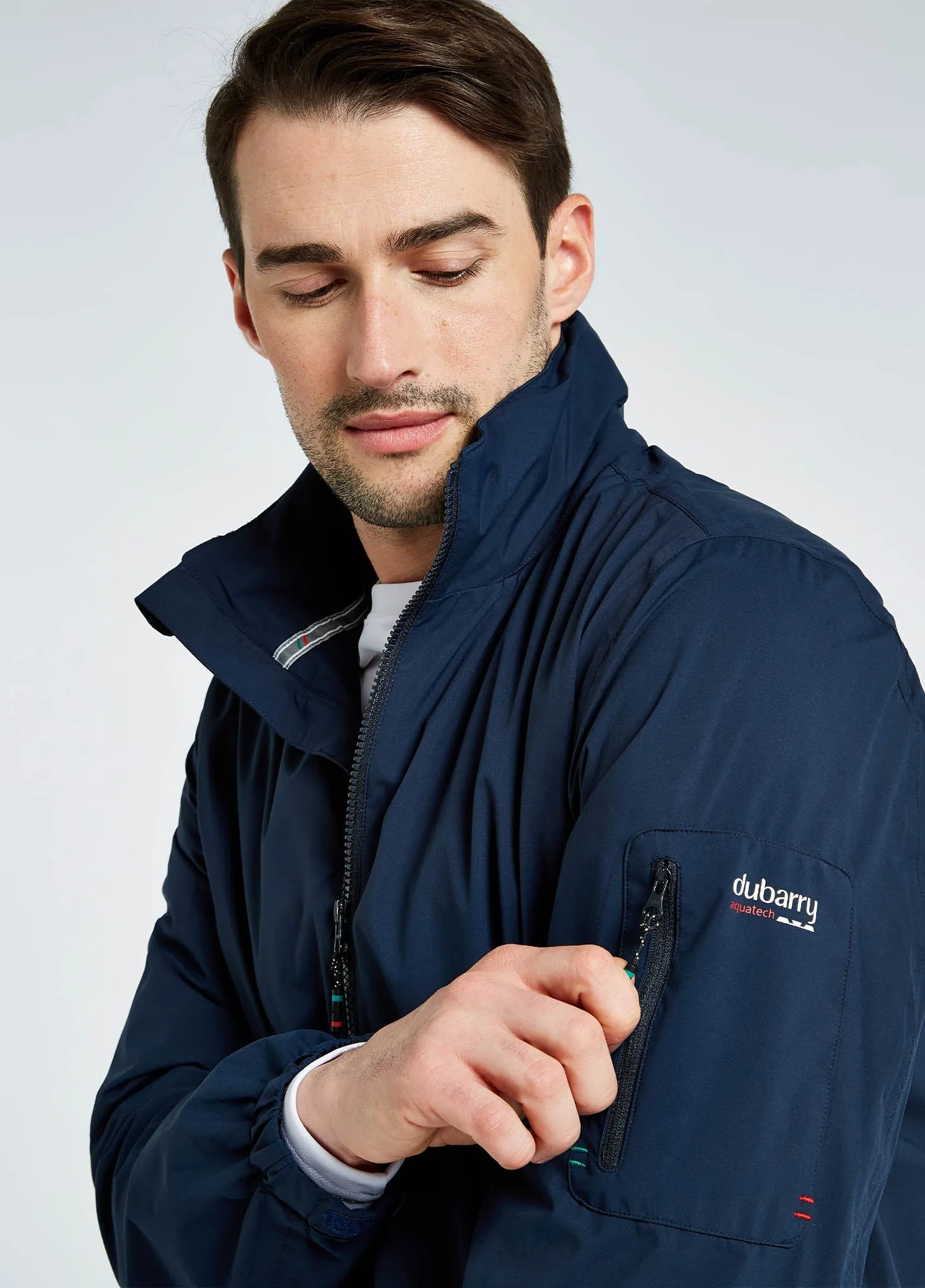 Croatia Men's Fleece-lined Crew Jacket - Navy