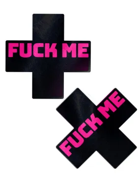 CROSS NIPPLE PASTIES - FUCK ME