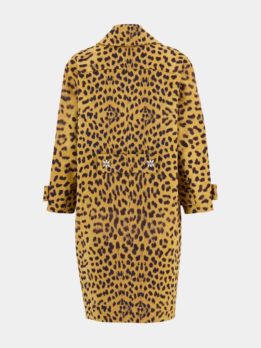 Crush Jacquard Barrel Leopard Coat