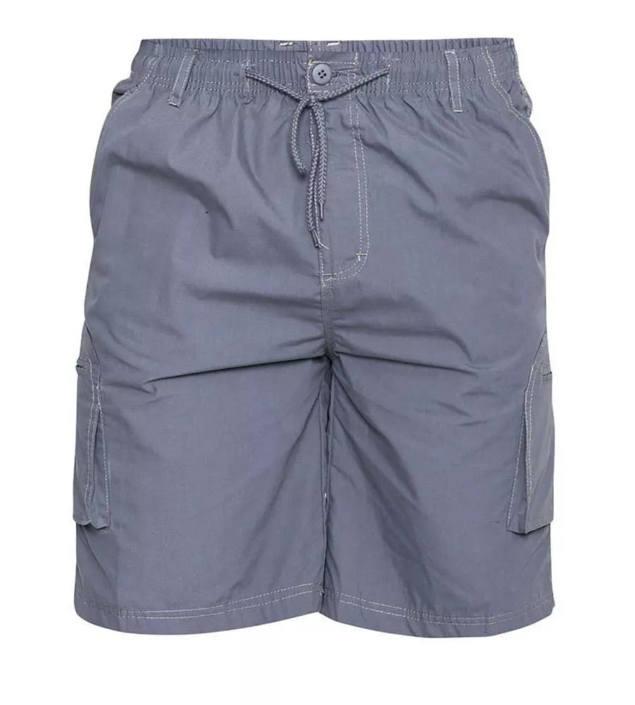 D555 Mens Grey Cargo Short With Shaped Leg Pockets (NICK)