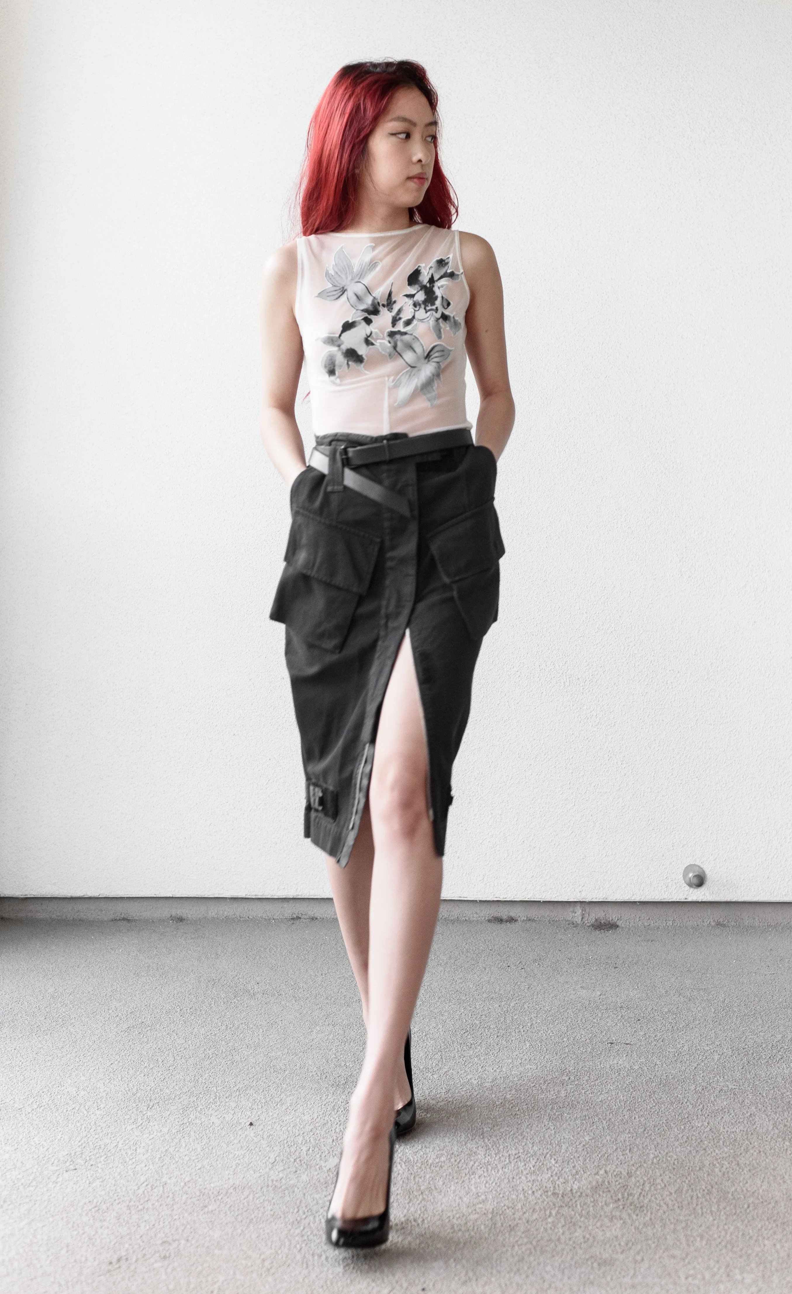 Dries Van Noten AW14 Zip Cargo Skirt