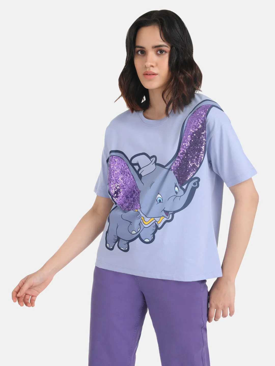 Dumbo  Disney Printed T-Shirt With Sequin Work