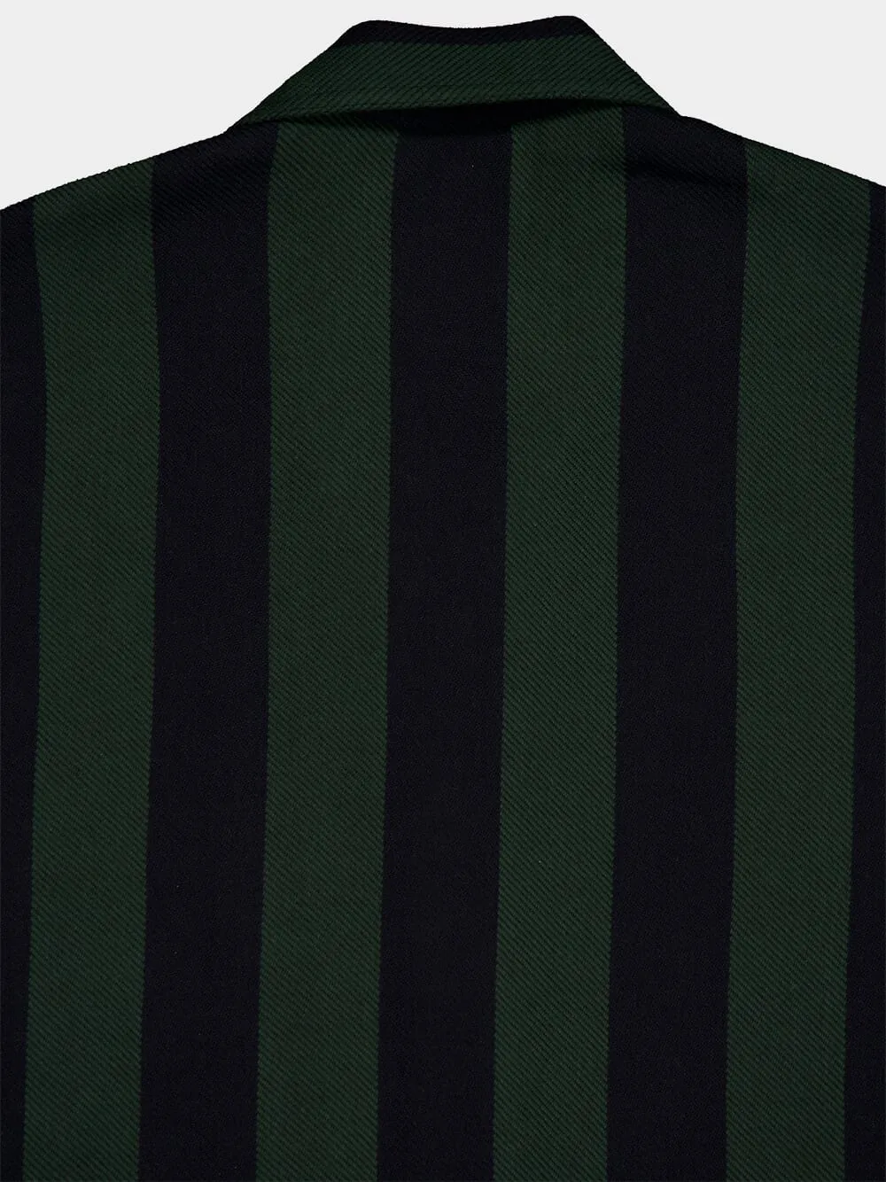 Emerald Elegance Striped Coat