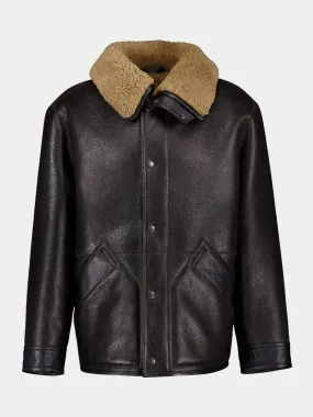 Espresso Brown Shearling Coat