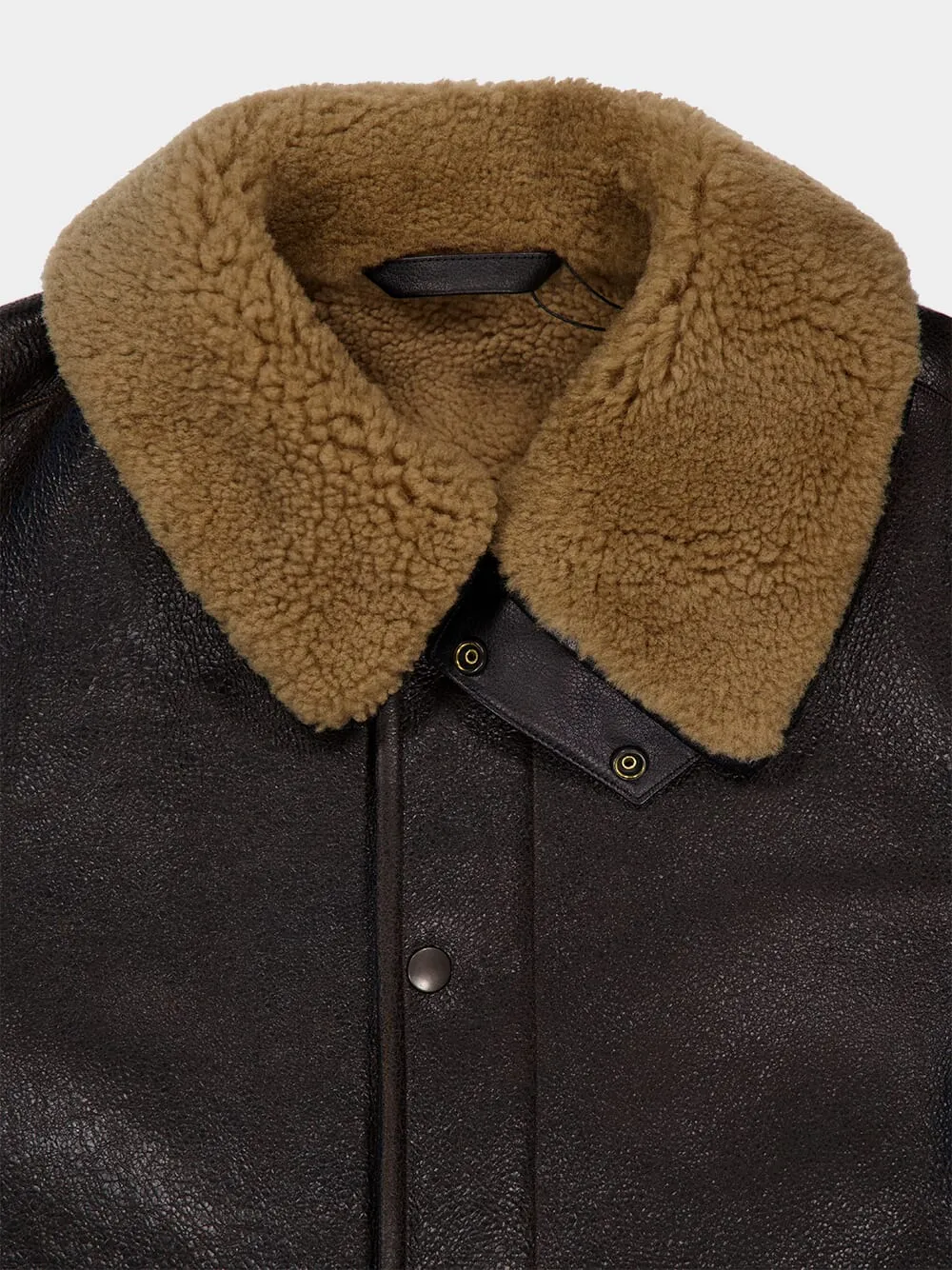 Espresso Brown Shearling Coat