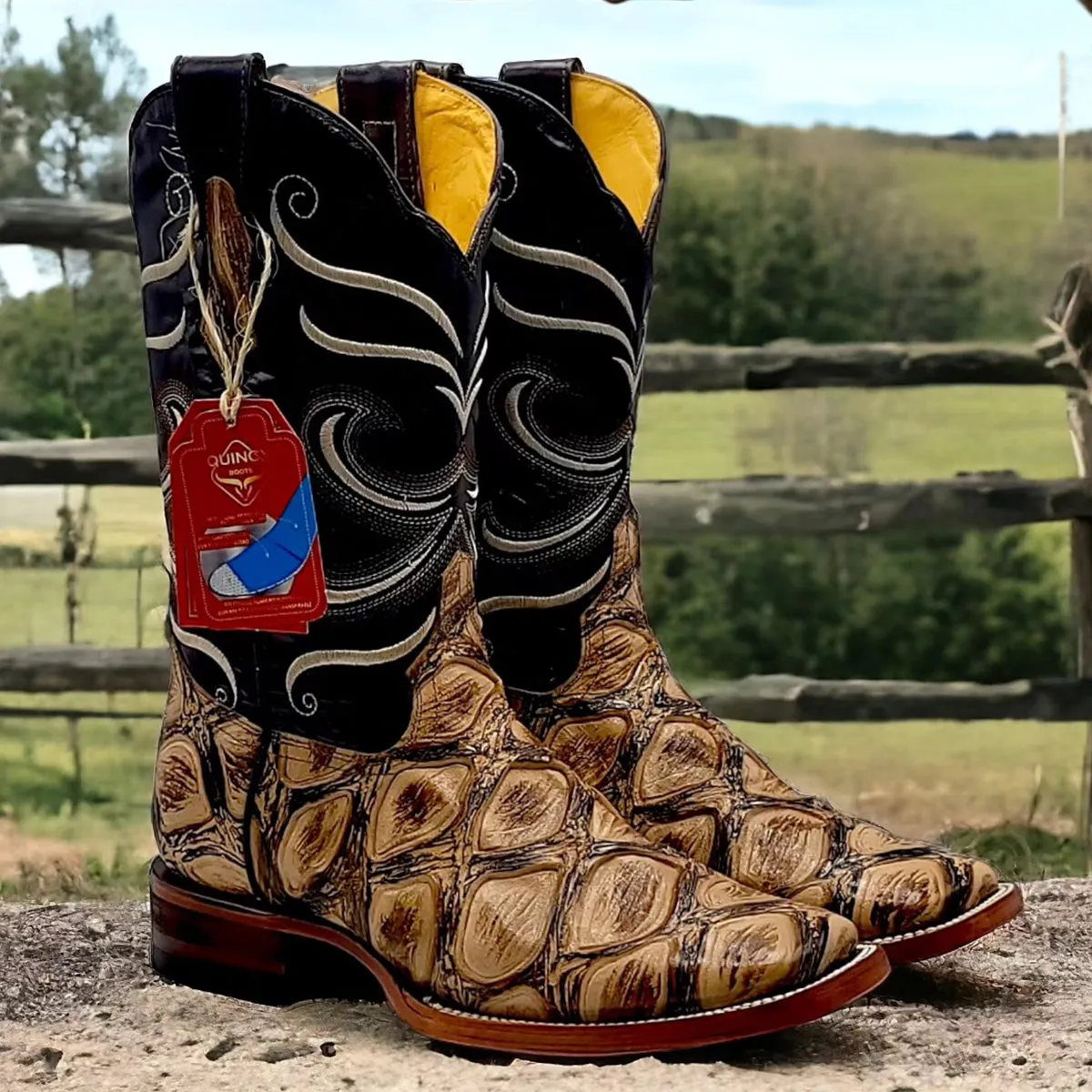 Fish Print Oryx Western Boots