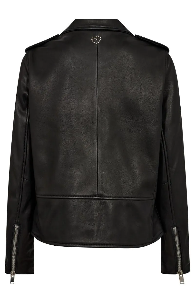 Frances Biker Jacket  | Black | Lderjakke fra Mos Mosh