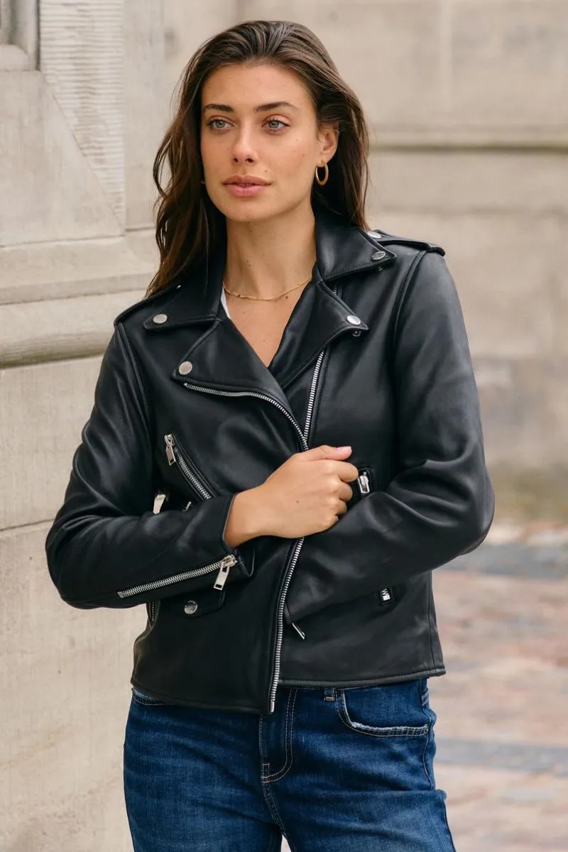 Frances Biker Jacket  | Black | Lderjakke fra Mos Mosh