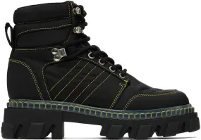 GANNI Black Cleated Hiking Boots