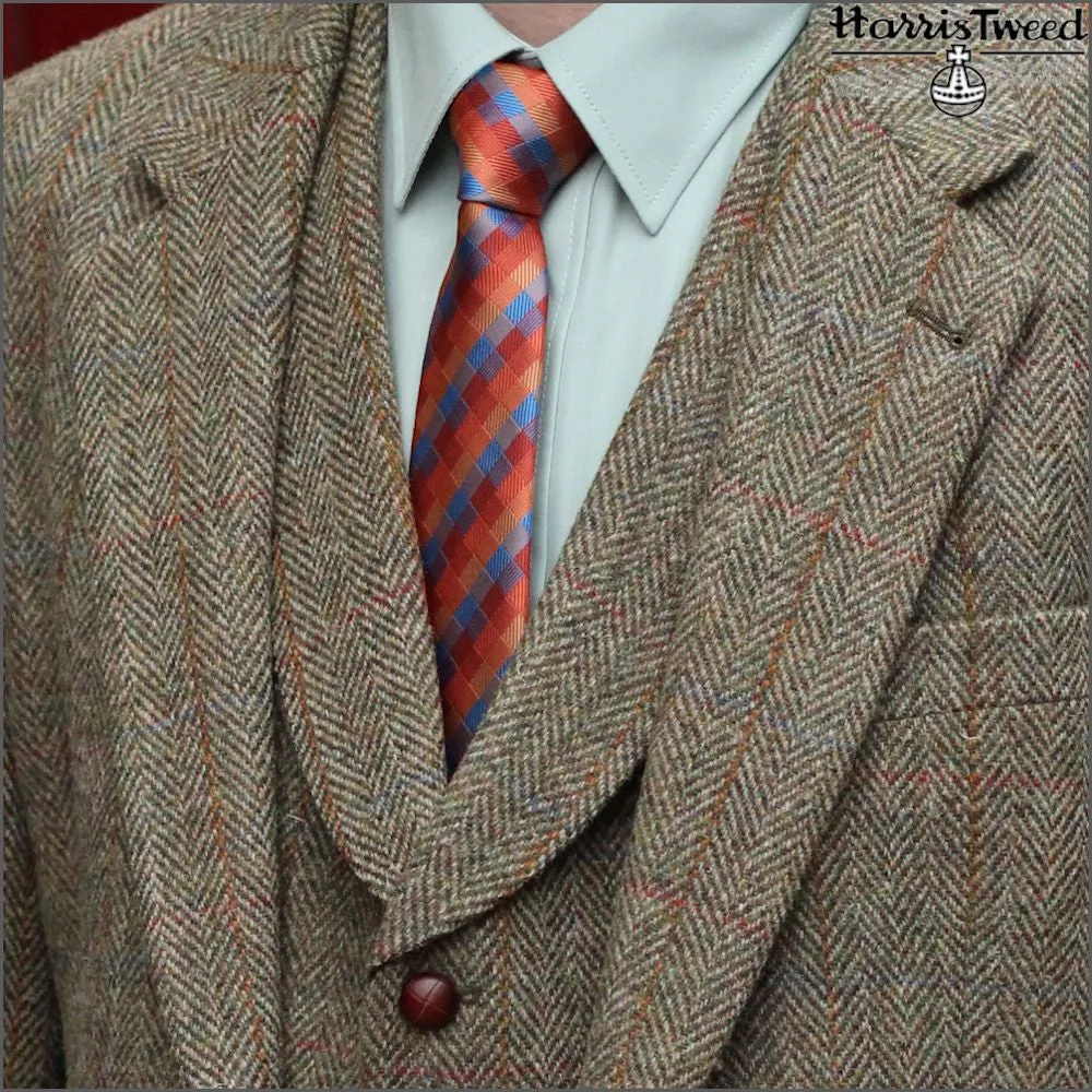 Harris Tweed Beige/Olive Herrinbone Jacket*