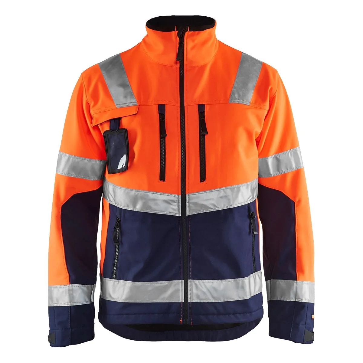 High Vis Softshell Jacket 4900 High Vis Oranje/Marine - Blåkläder